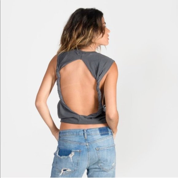 This is What a Feminist Looks Like Twist Back Tank S M Gray - Picture 8 of 8